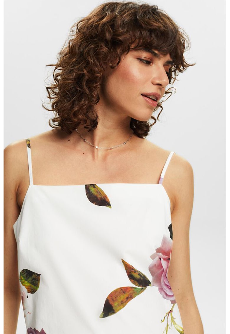 Rochie mini dreapta cu model floral