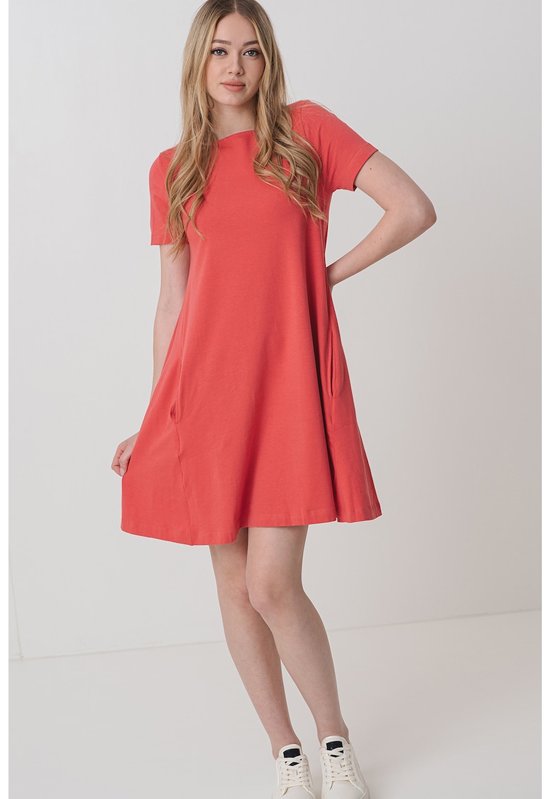 Rochie mini evazata cu buzunare laterale