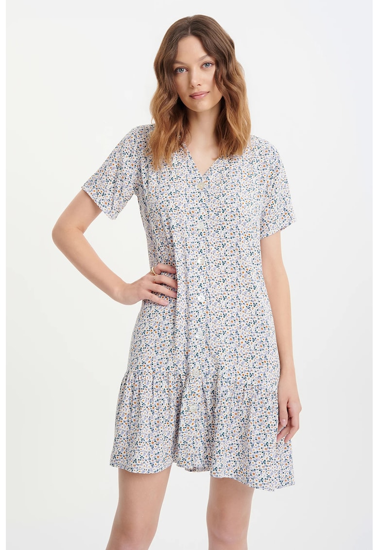 Rochie mini evazata cu imprimeu floral