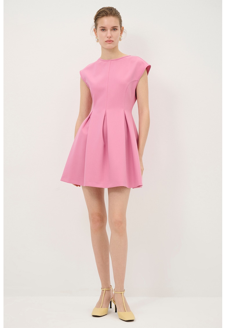 Rochie mini evazata cu maneci scurte