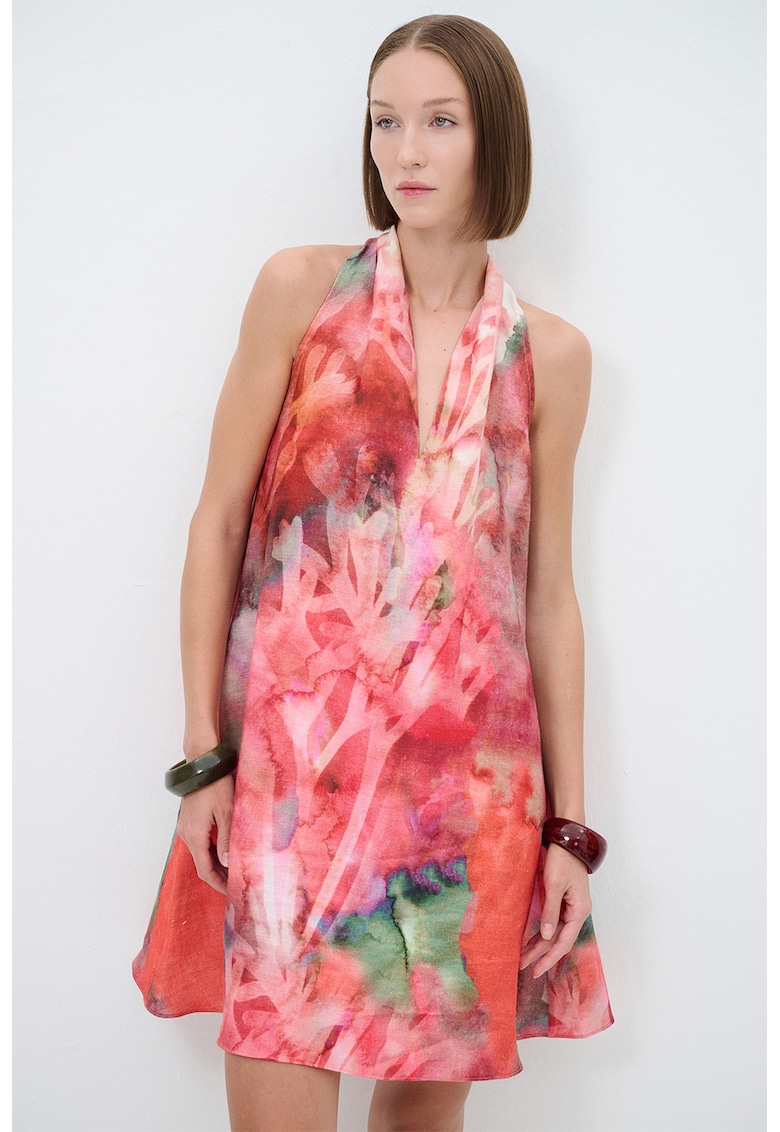 Rochie mini evazata din in