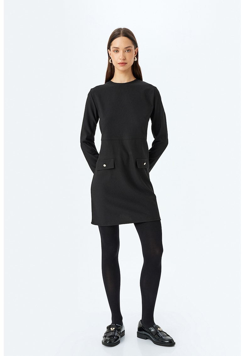 Rochie mini uni cu decolteu la baza gatului