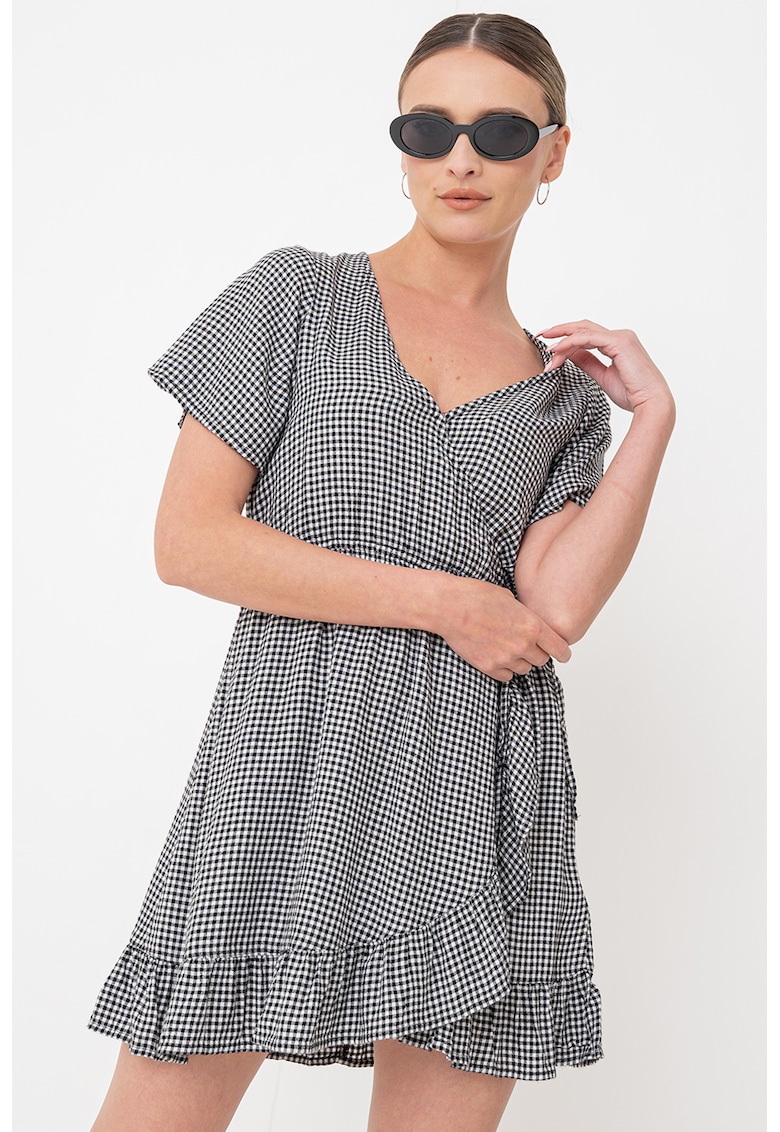 Rochie petrecuta cu model in carouri Zenith