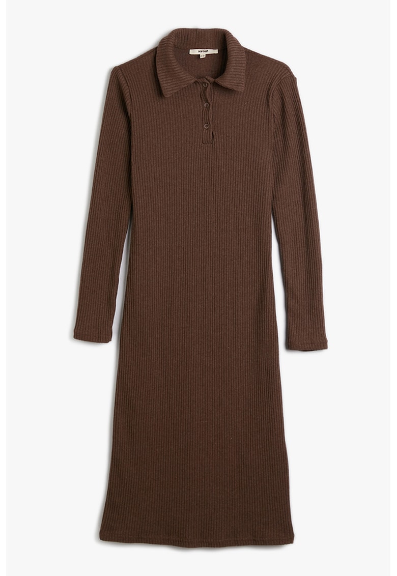 Rochie polo cu aspect striat