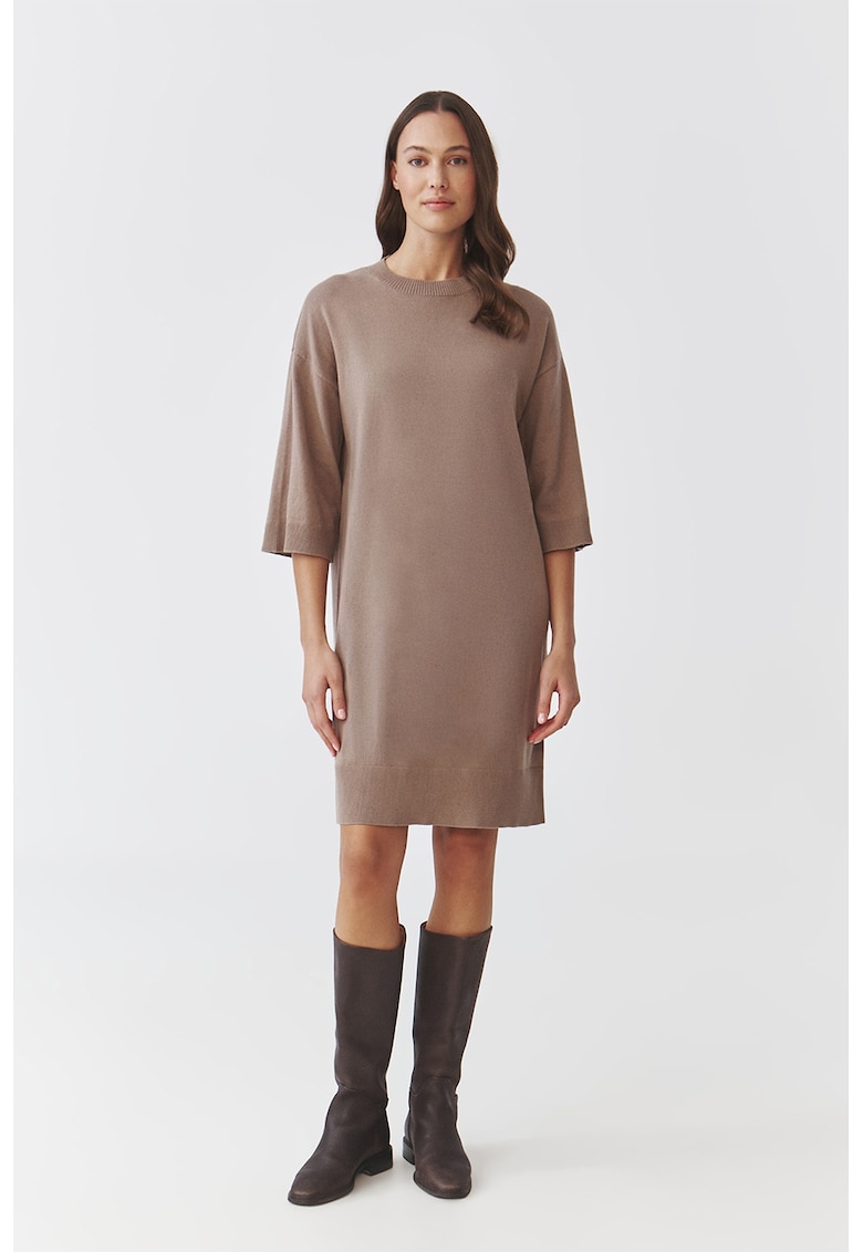 Rochie-pulover cu mansete striate