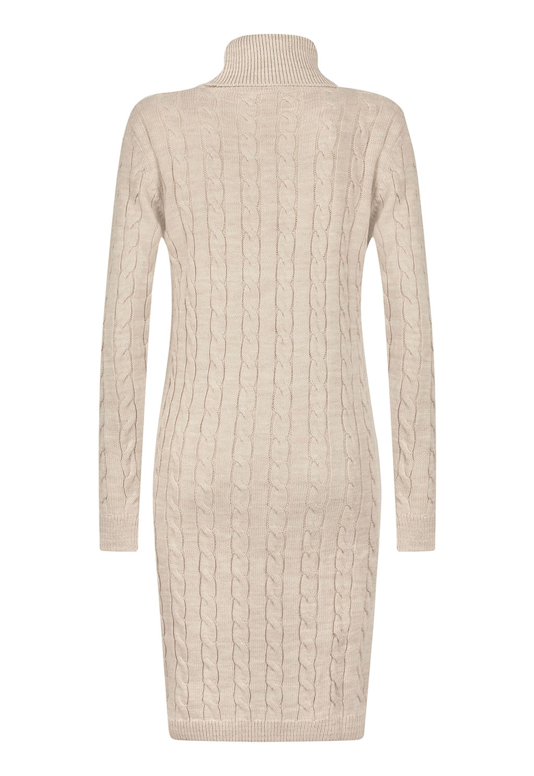 Rochie-pulover cu model torsade
