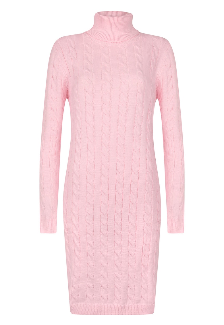 Rochie-pulover cu model torsade