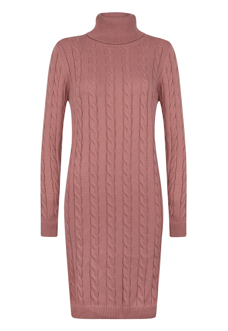 Rochie-pulover cu model torsade