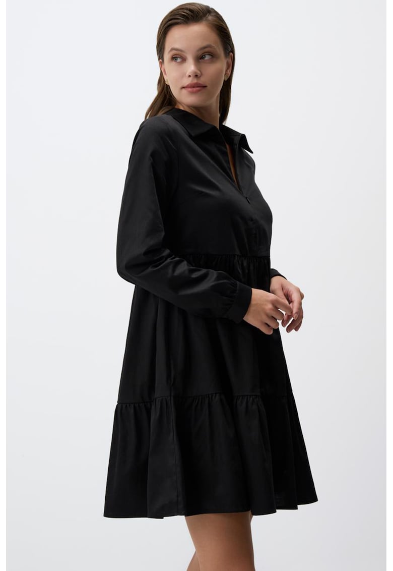 Rochie scurta cu maneci lungi si fermoar