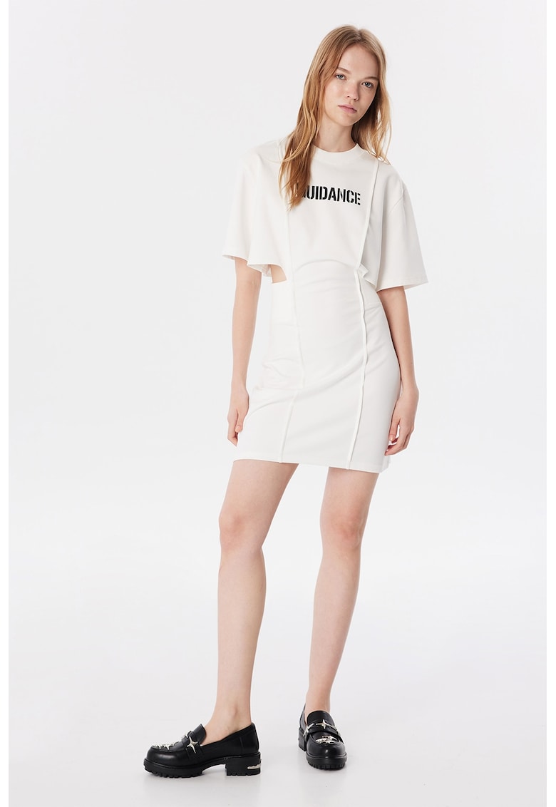 Rochie scurta cu model text