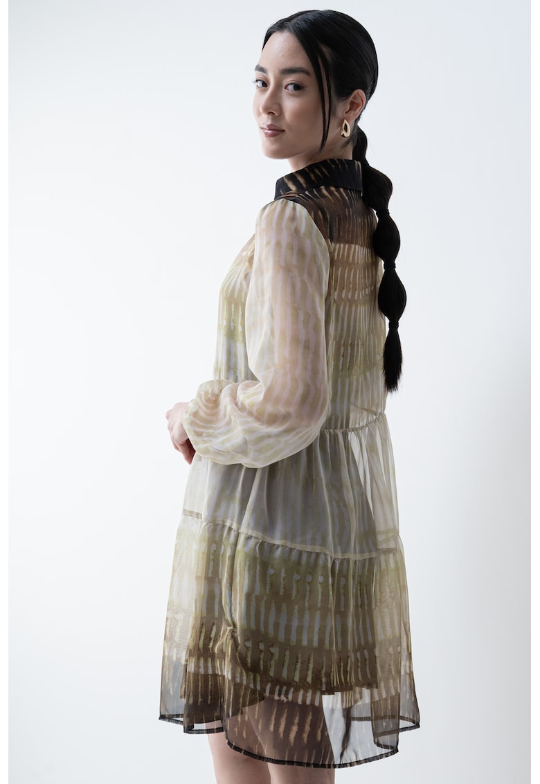 Rochie scurta cu strat exterior transparent