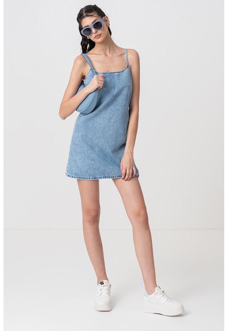 Rochie scurta de denim cu fermoar