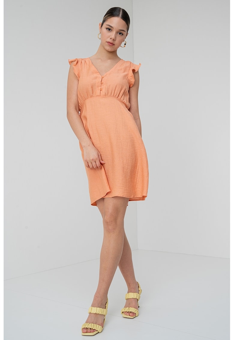 Rochie scurta din amestec de in