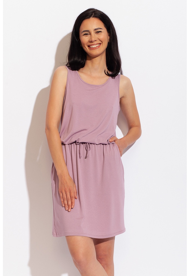 Rochie scurta din viscoza cu decolteu rotund Essentials
