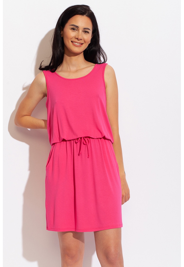 Rochie scurta din viscoza cu decolteu rotund Essentials