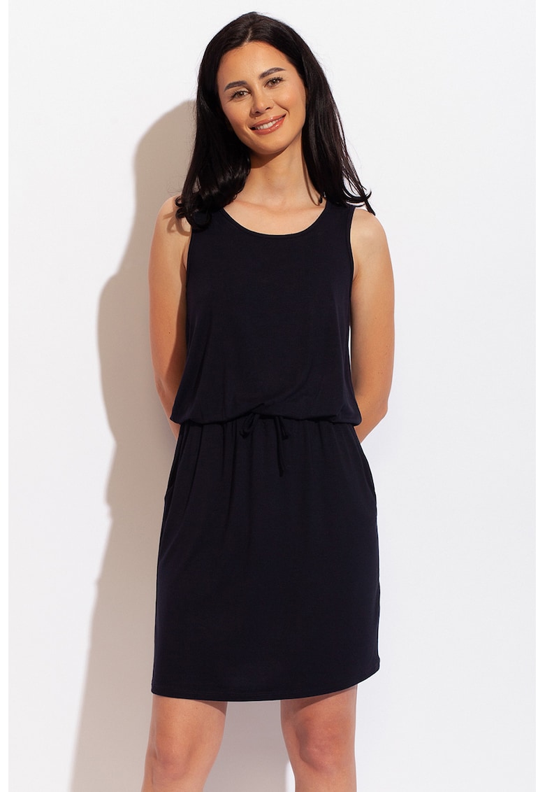 Rochie scurta din viscoza cu decolteu rotund Essentials