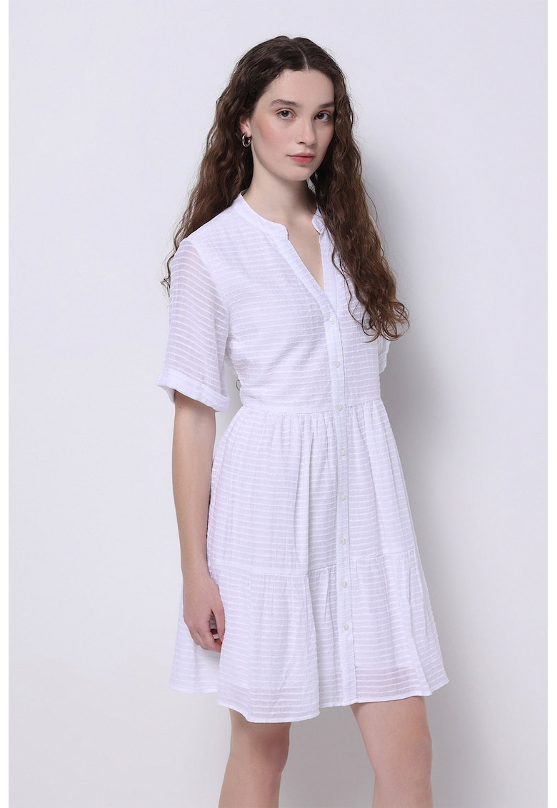Rochie scurta evazata cu inchidere cu nasturi