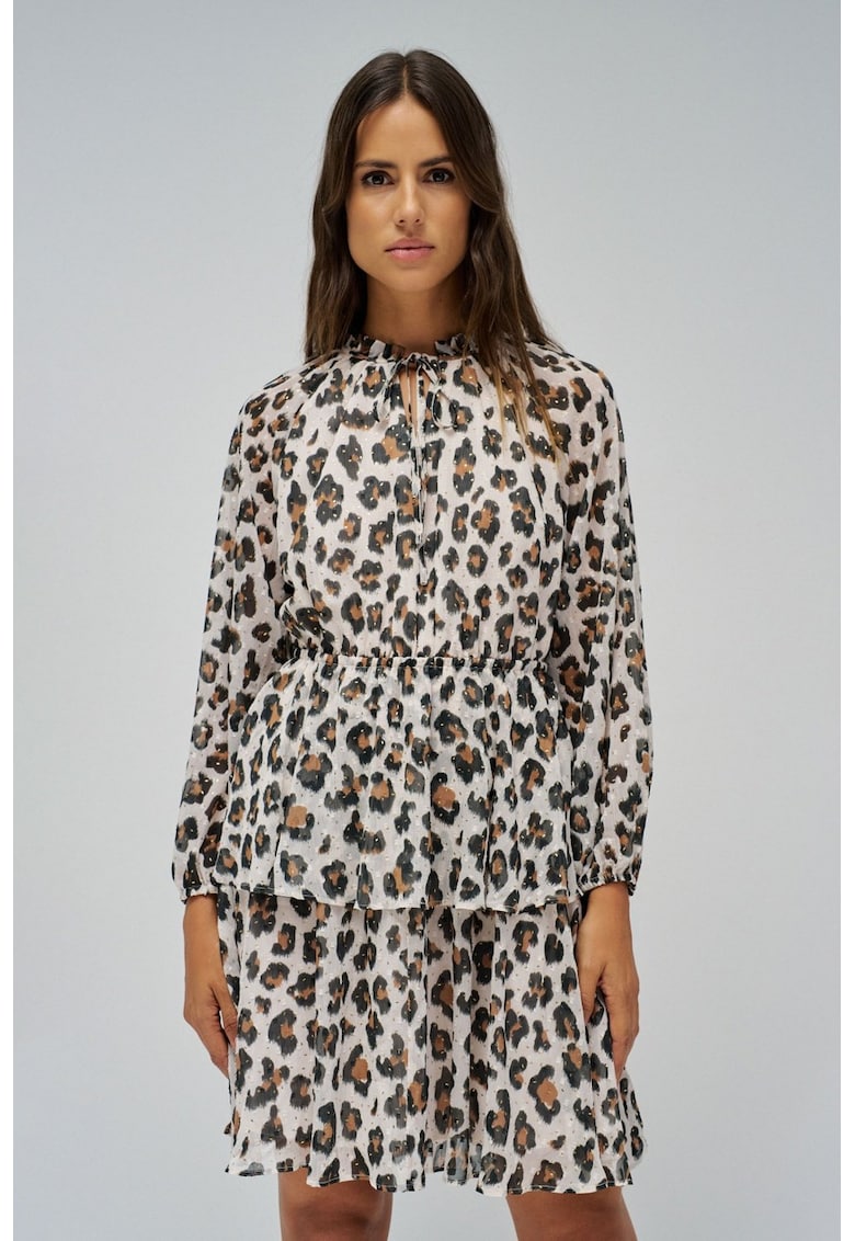 Rochie stratificata cu animal print