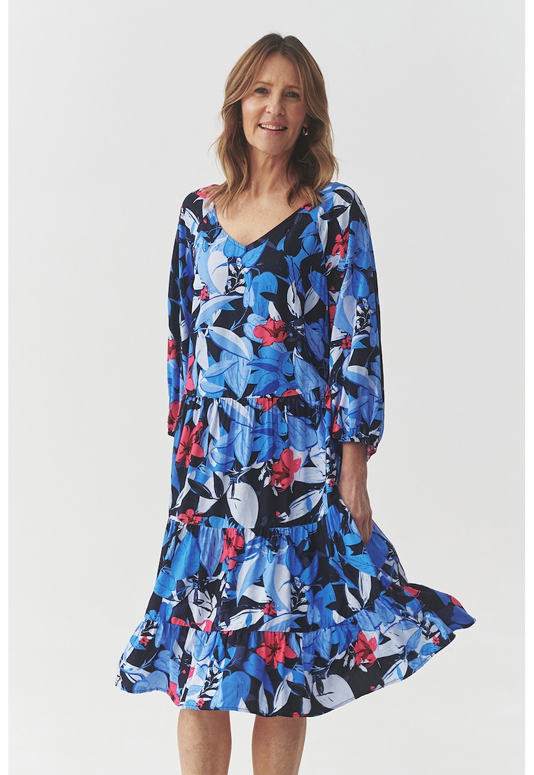 Rochie stratificata cu decolteu in V