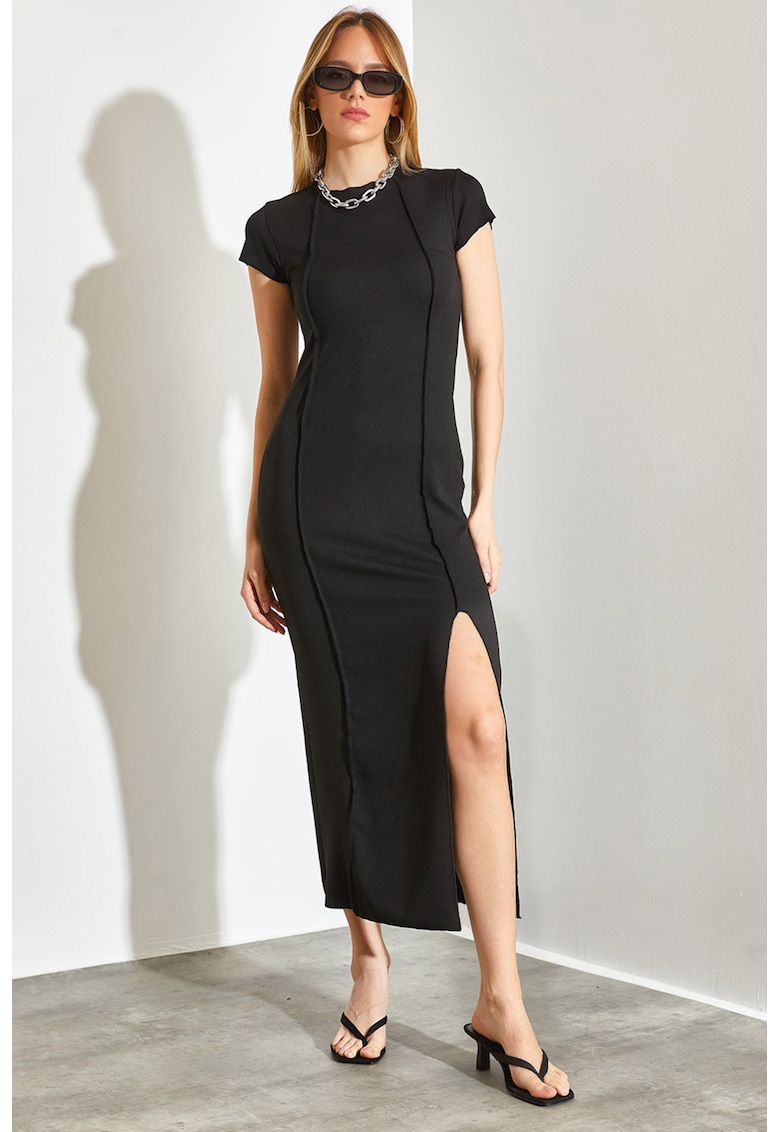 Rochie striata cu cusatura dubla Shade