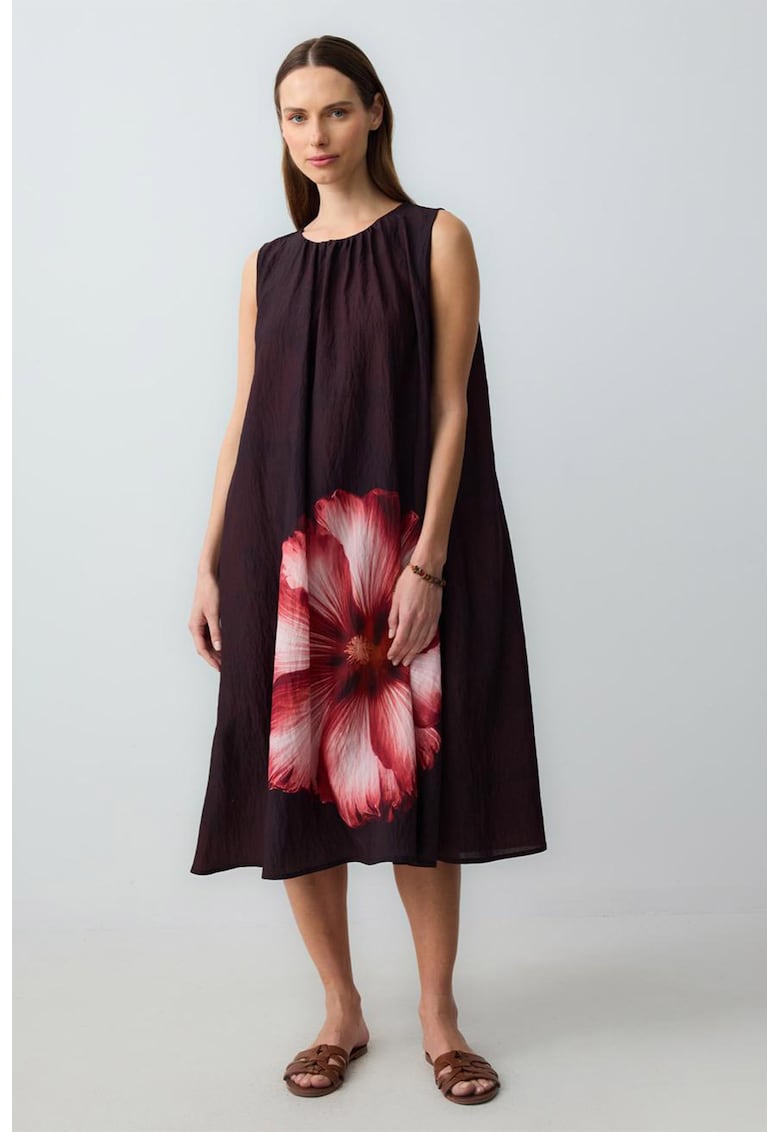 Rochie supradimensionata cu imprimeu floral
