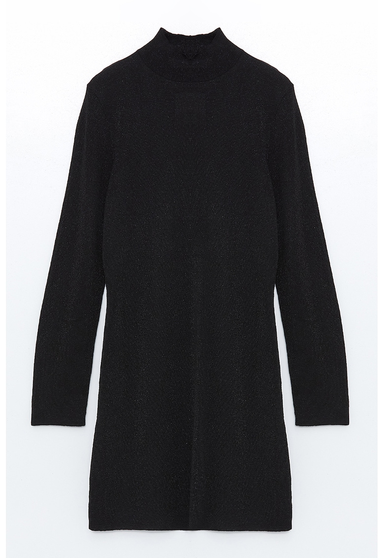 Rochie tricotata fin cu aspect stralucitor