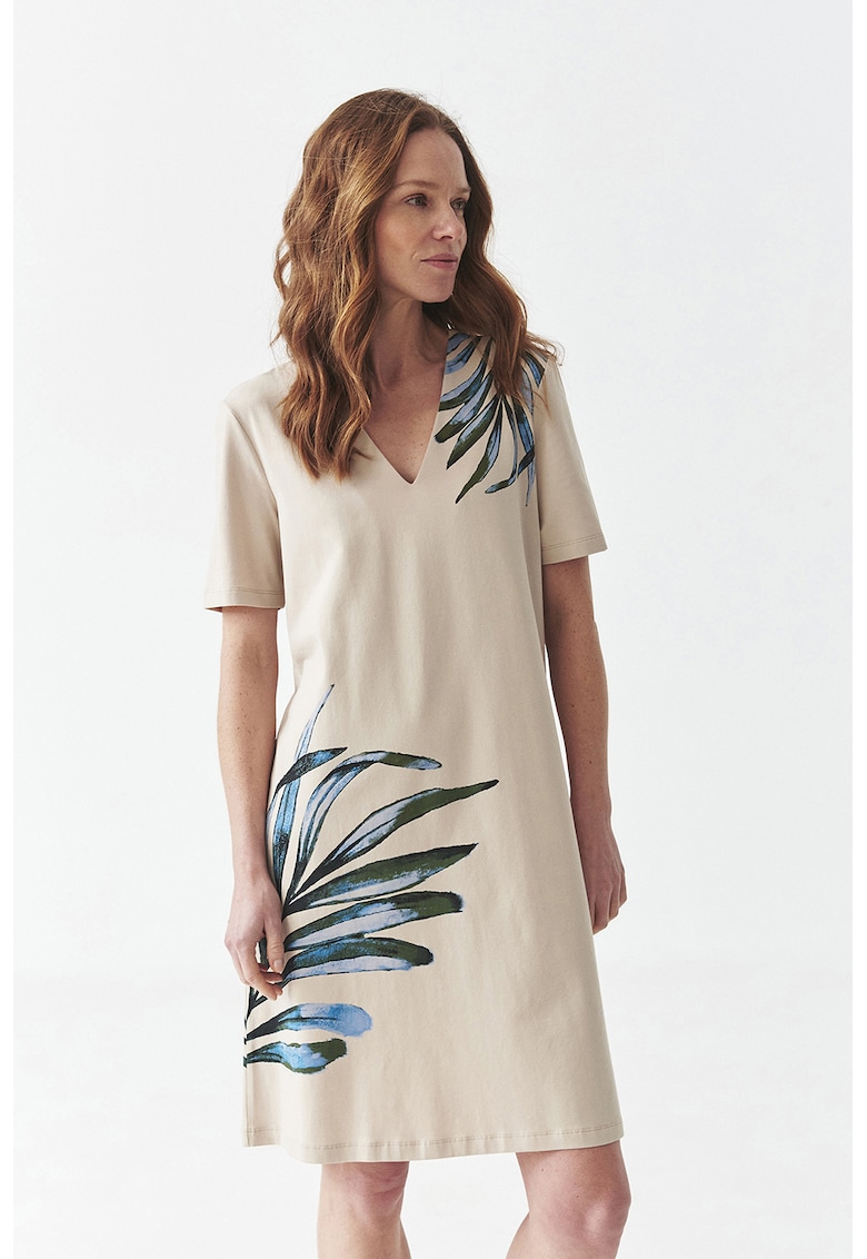 Rochie-tricou cu decolteu in V