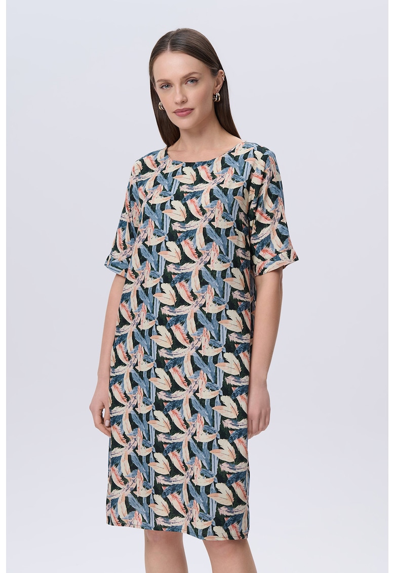 Rochie-tricou cu imprimeu floral