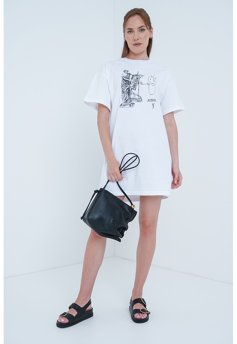 Rochie-tricou cu imprimeu grafic