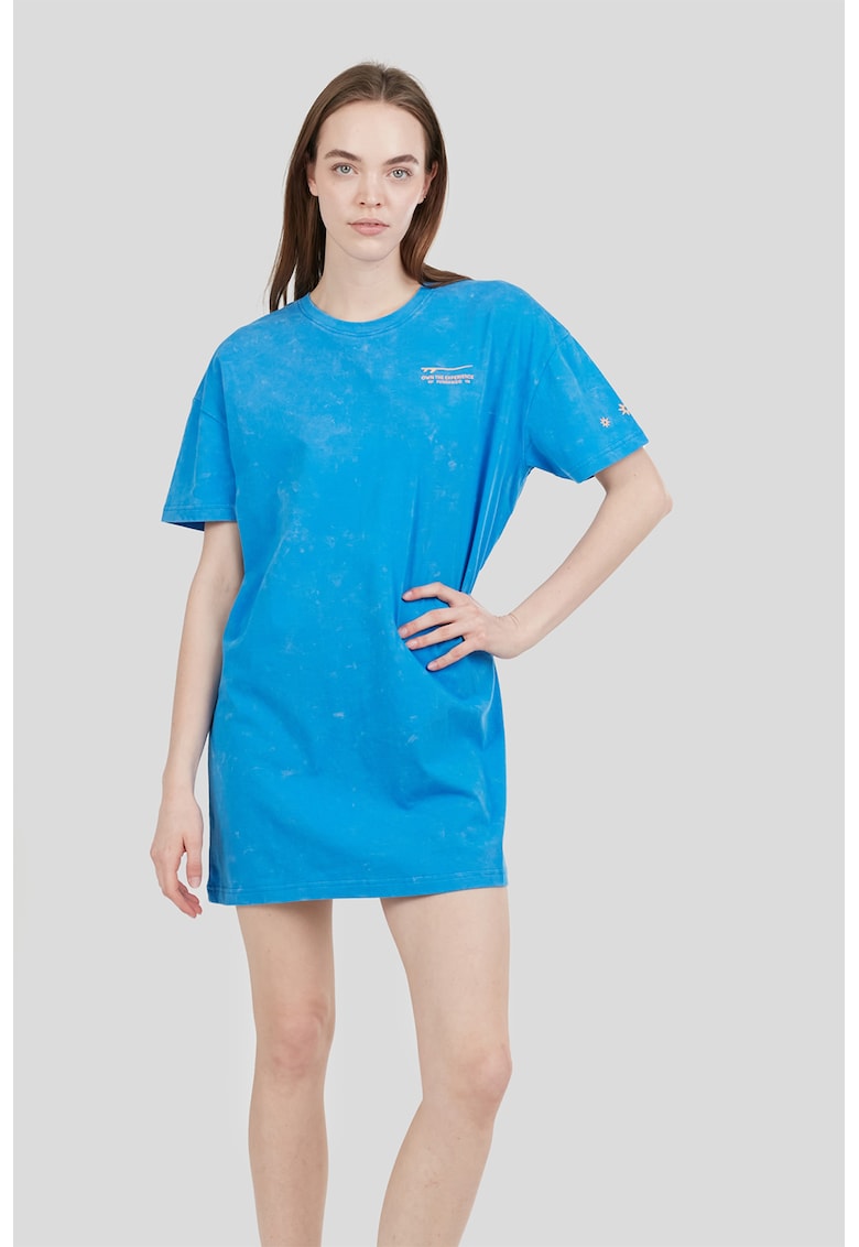 Rochie-tricou cu imprimeu pe spate