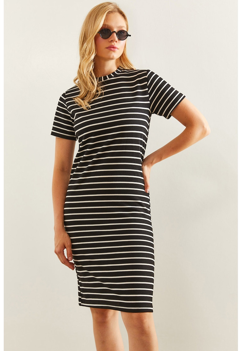 Rochie-tricou cu model in dungi