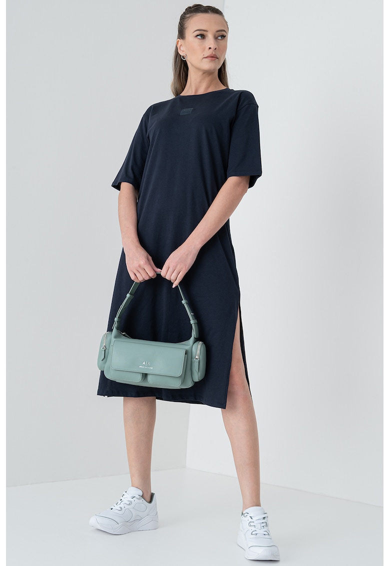 Rochie-tricou cu slituri laterale