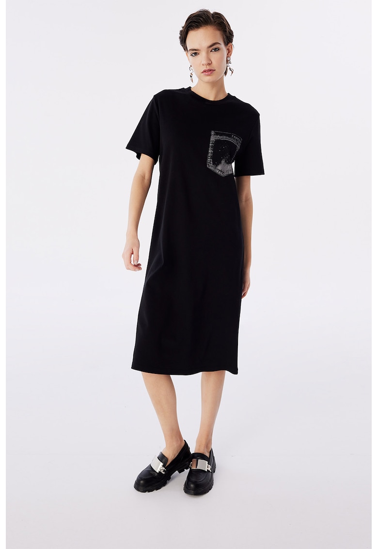 Rochie-tricou midi