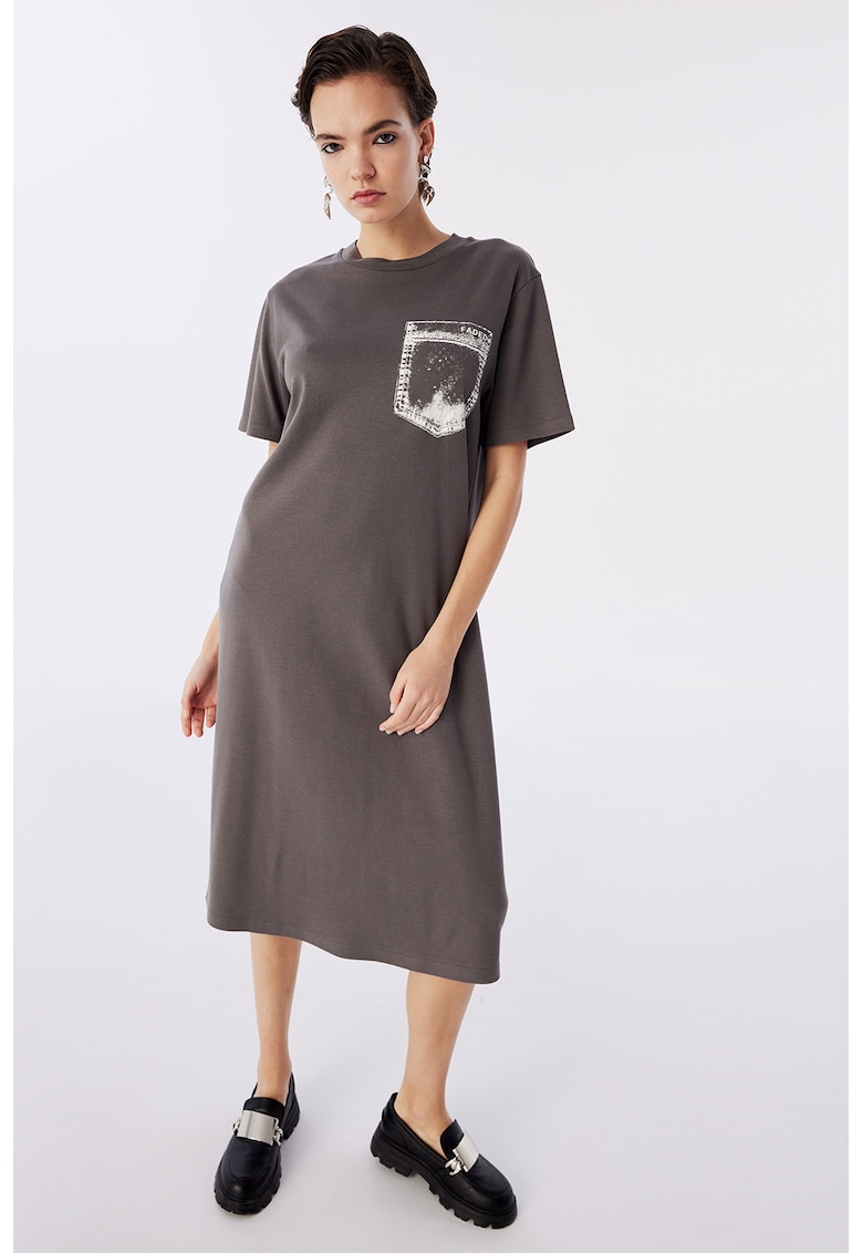 Rochie-tricou midi