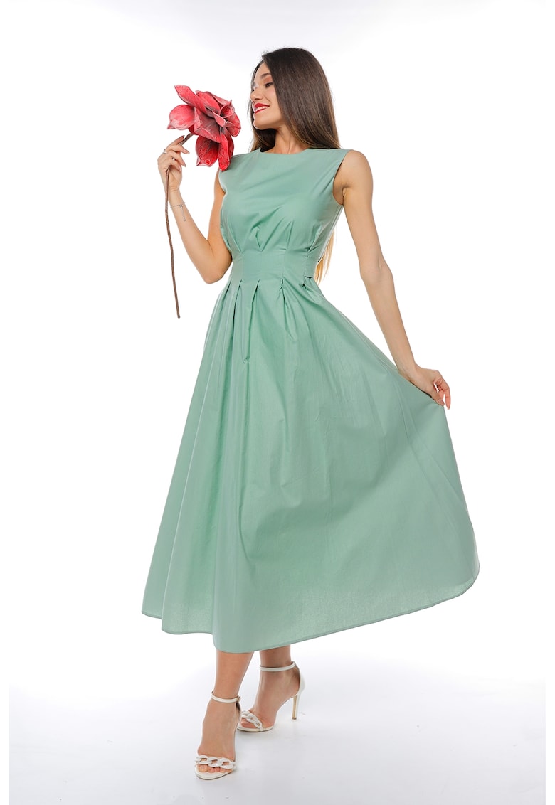 Rochie uni cu buzunare laterale