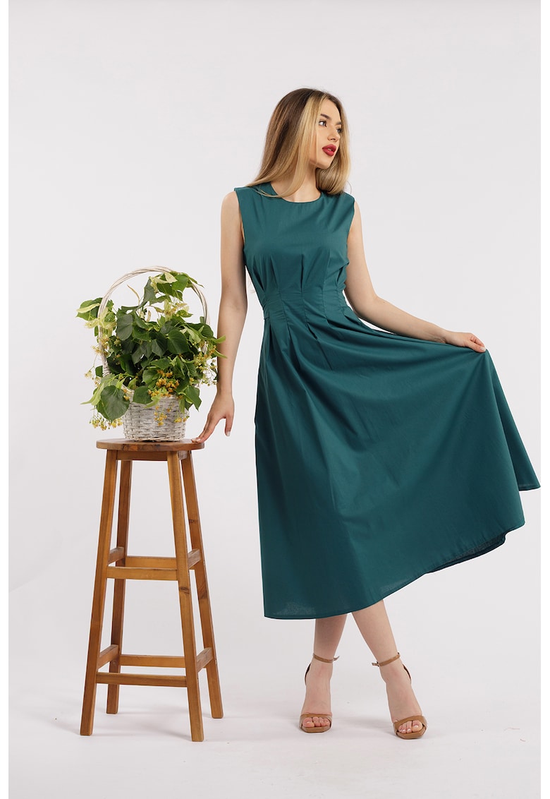 Rochie uni cu buzunare laterale