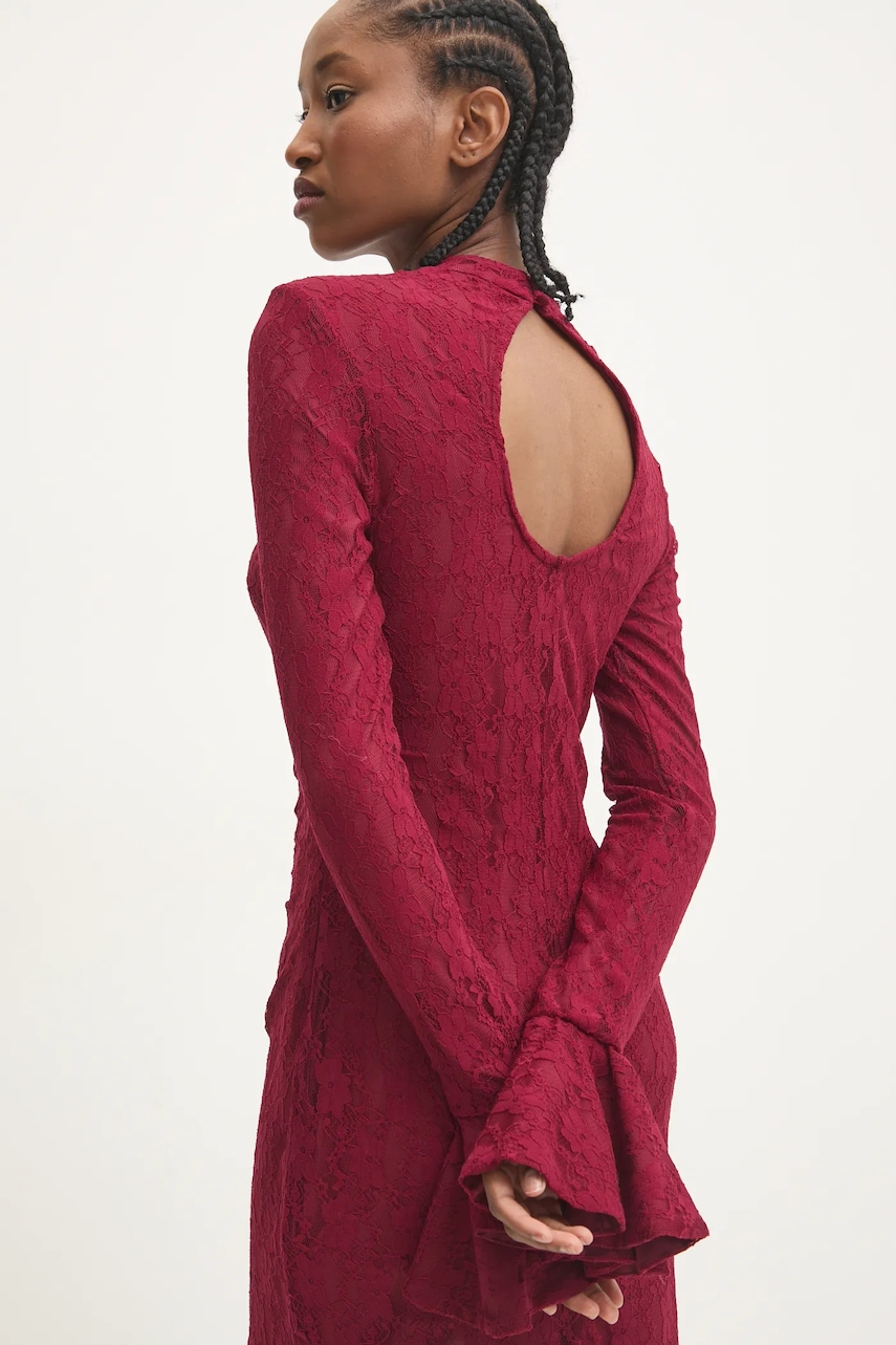 Rotate rochie 0 culoarea bordo
