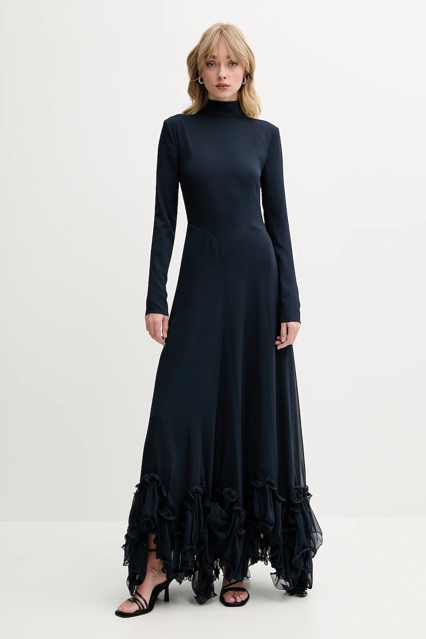 Rotate rochie culoarea bleumarin