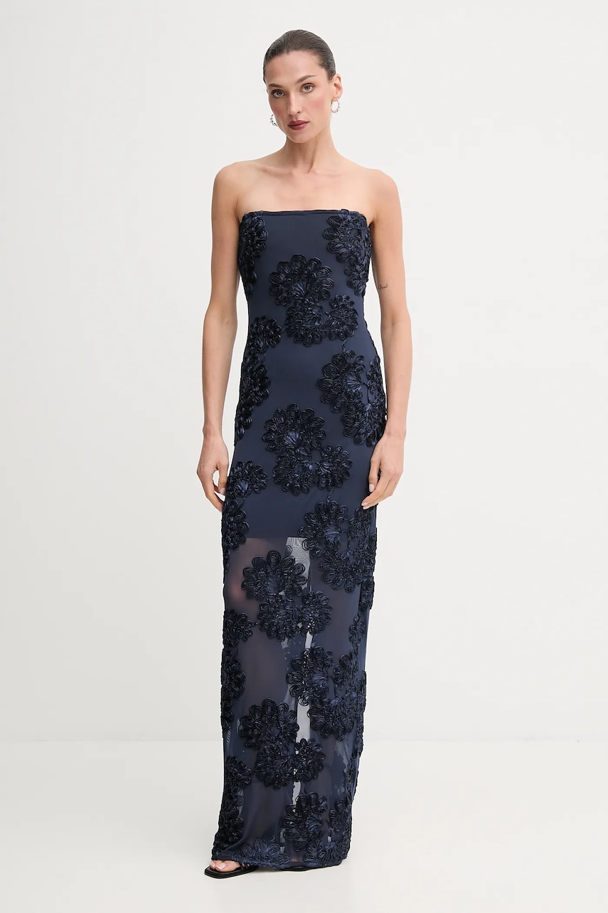 Rotate rochie culoarea bleumarin