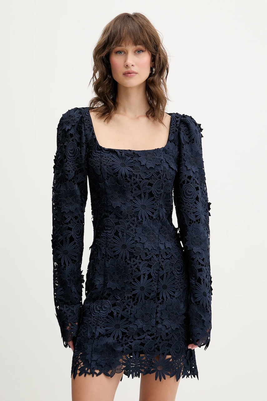 Rotate rochie culoarea bleumarin