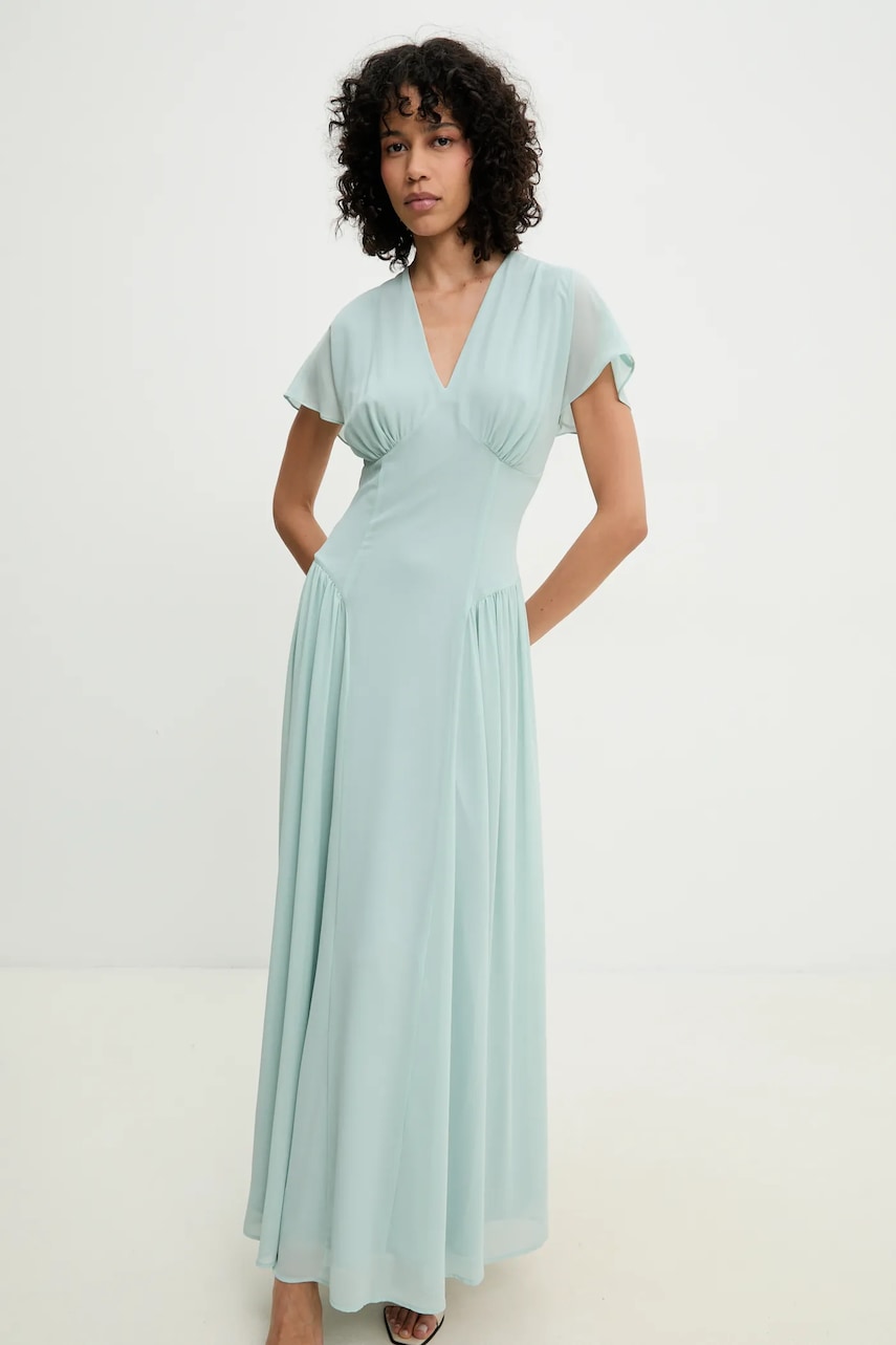 Rotate rochie culoarea turcoaz