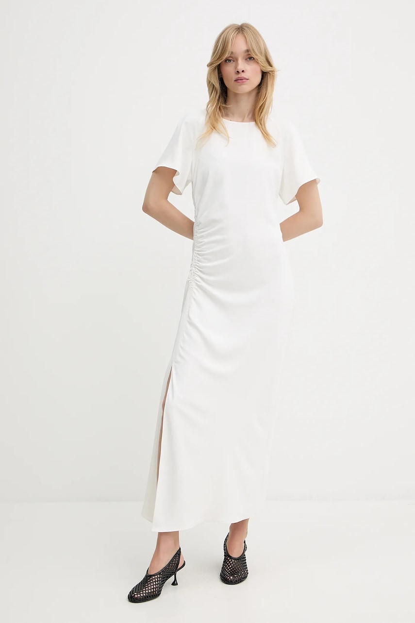 Samsoe Samsoe rochie SAALBERO culoarea bej