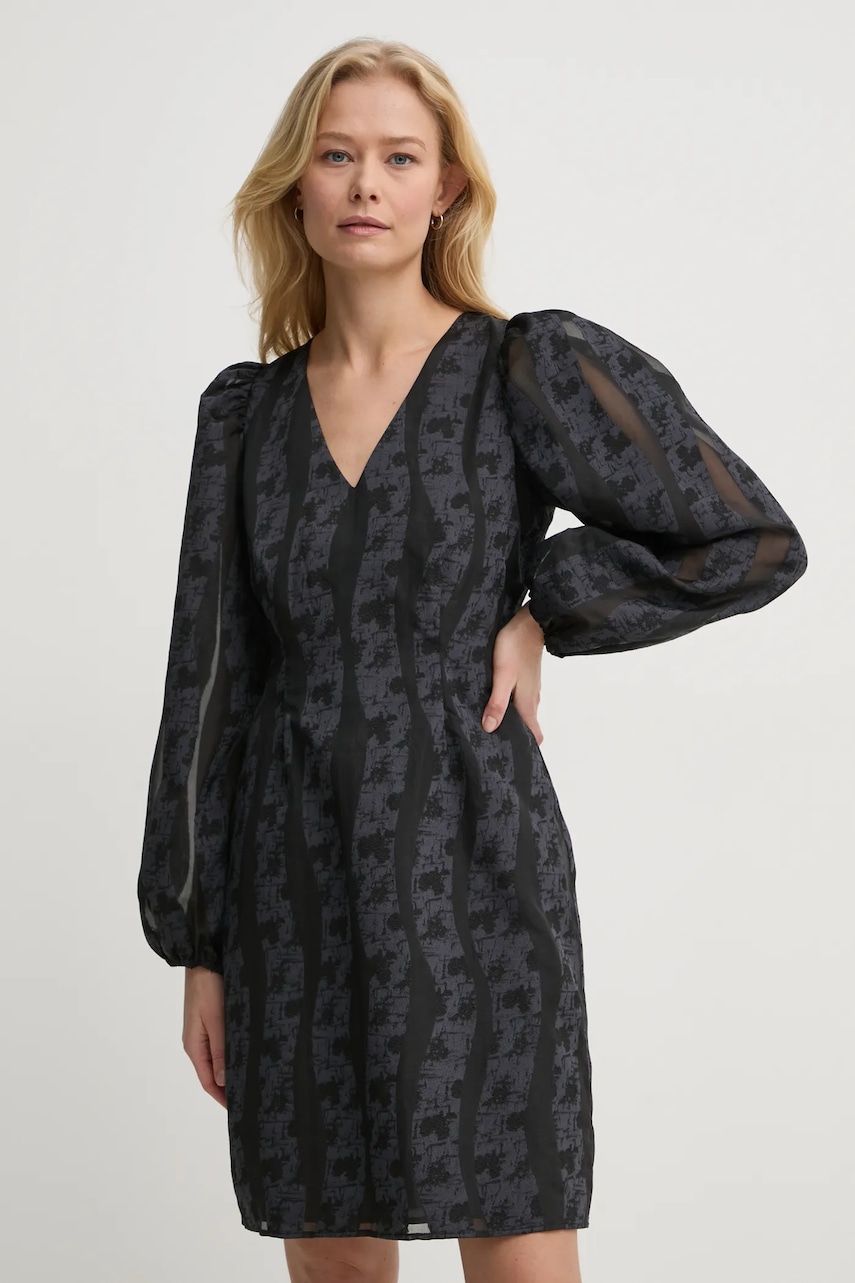 Samsoe Samsoe rochie SAANAI culoarea bleumarin