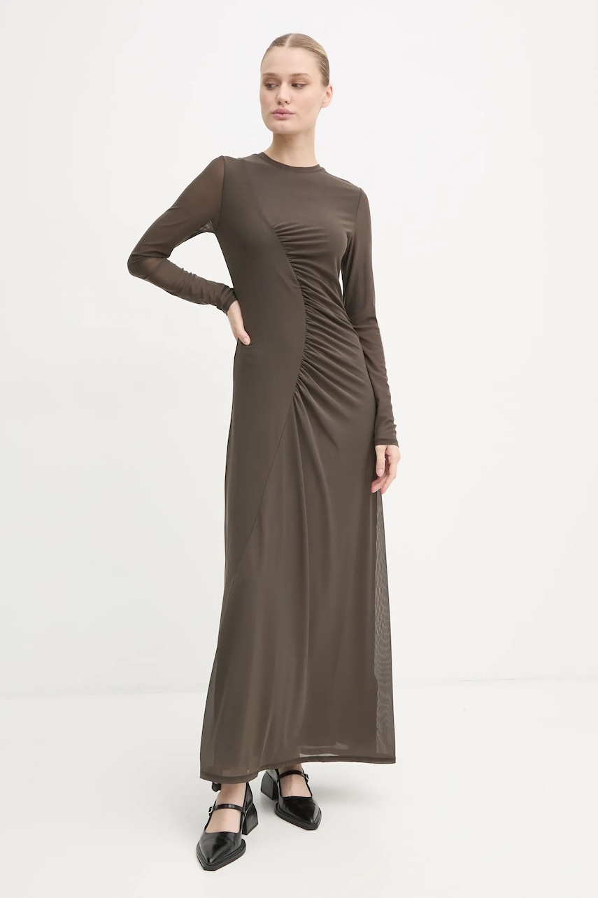 Samsoe Samsoe rochie SAANDREA culoarea maro
