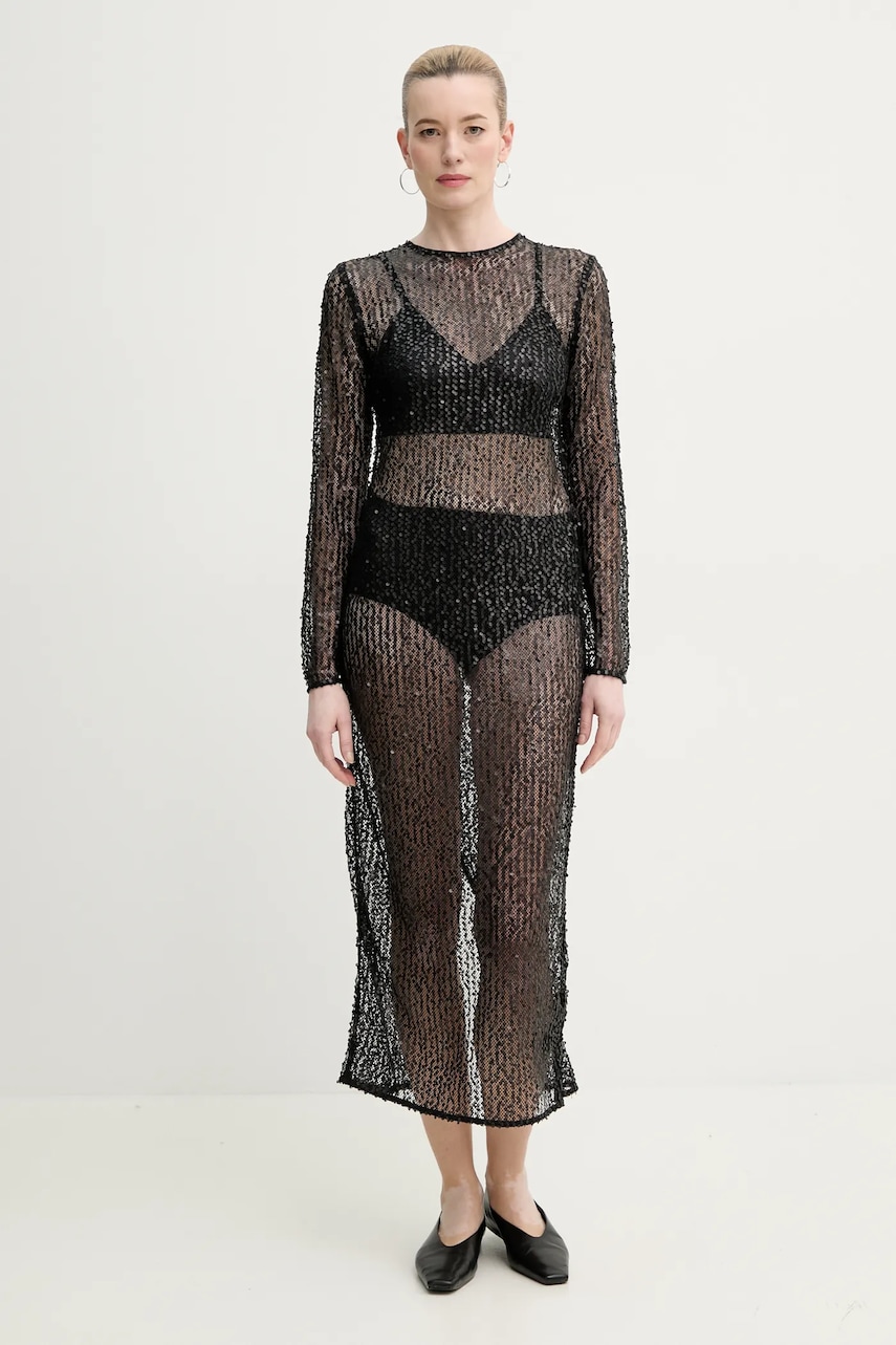 Samsoe Samsoe rochie SAMADDA culoarea negru
