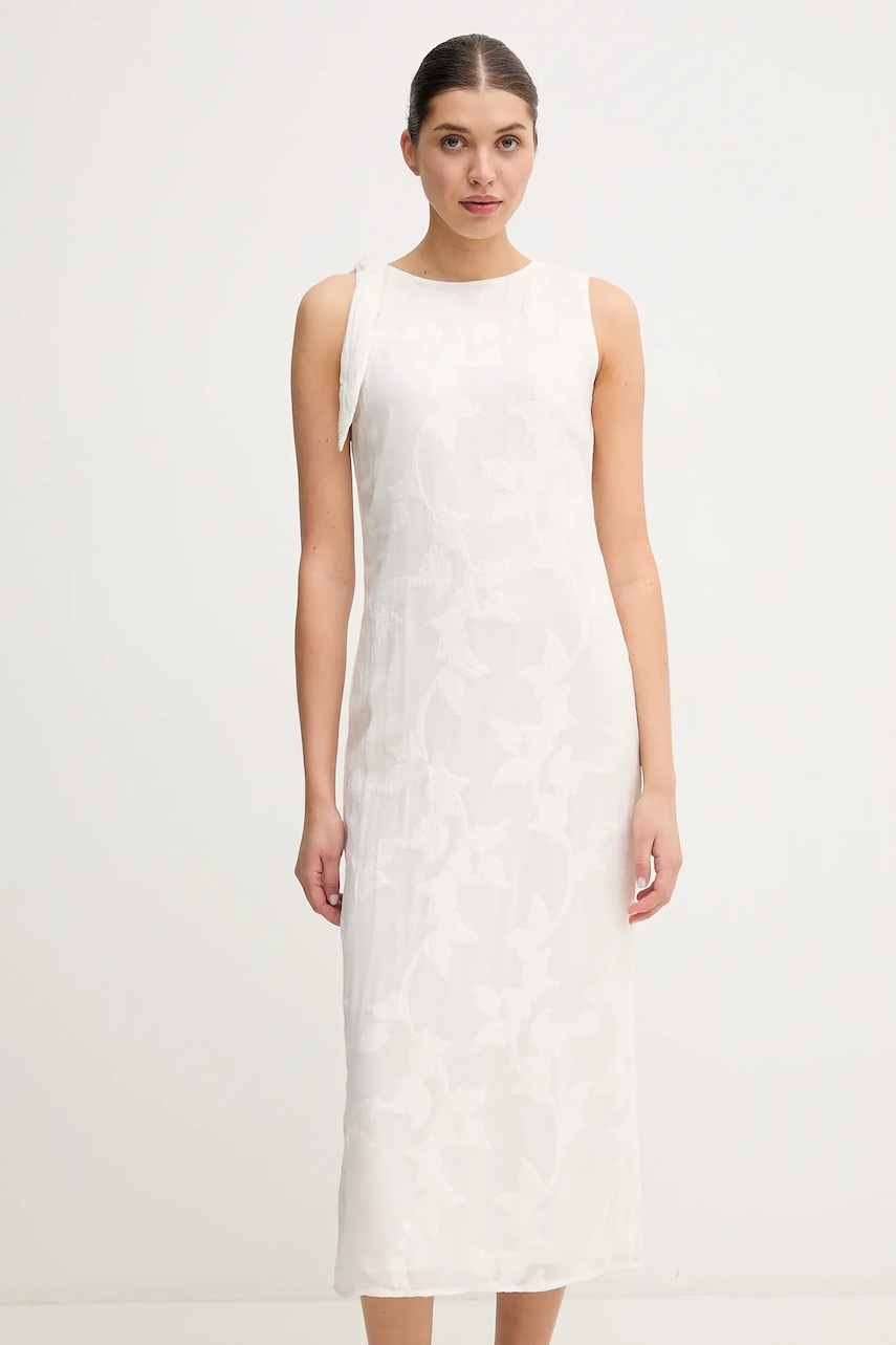 Samsoe Samsoe rochie SAMELLYS culoarea alb
