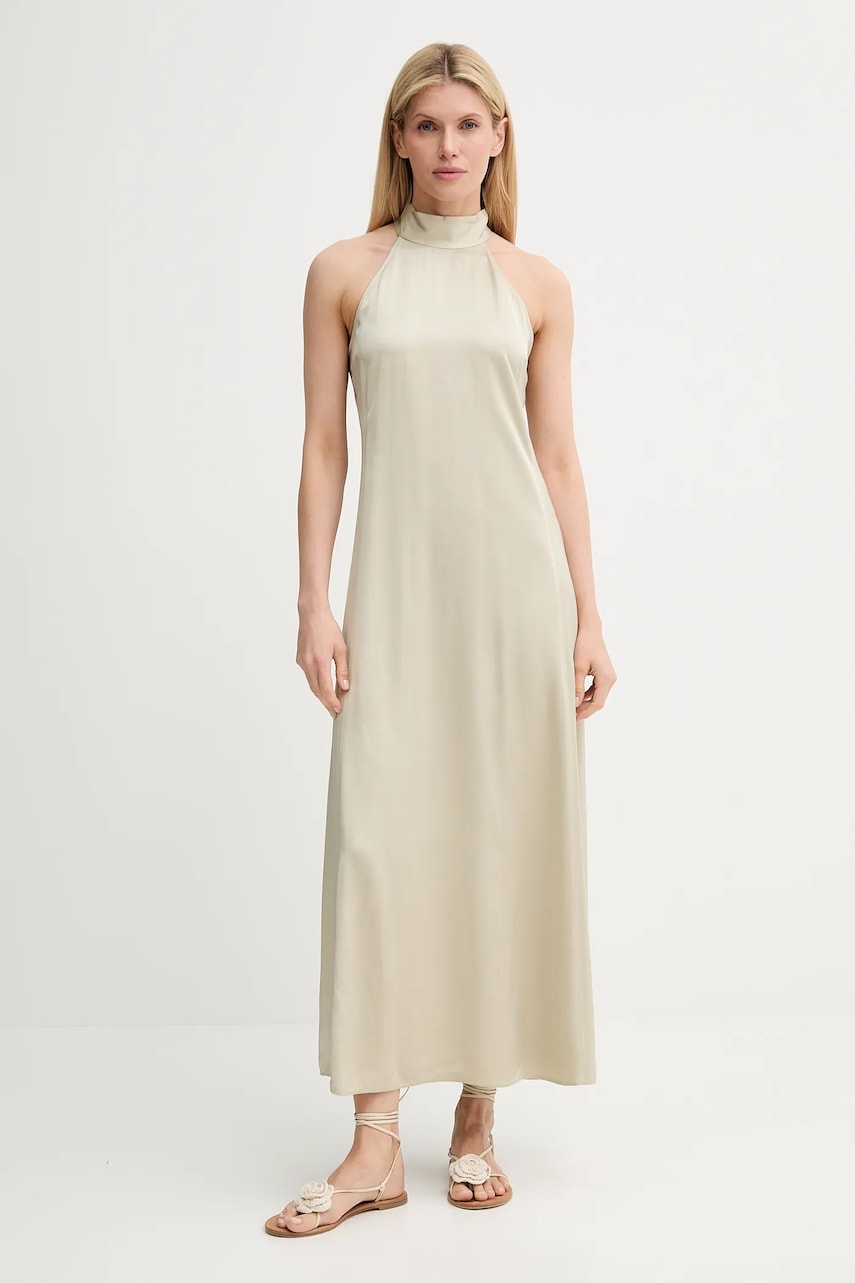 Samsoe Samsoe rochie SANETTLE culoarea verde