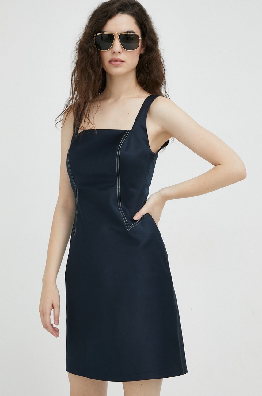 Samsoe Samsoe rochie culoarea bleumarin