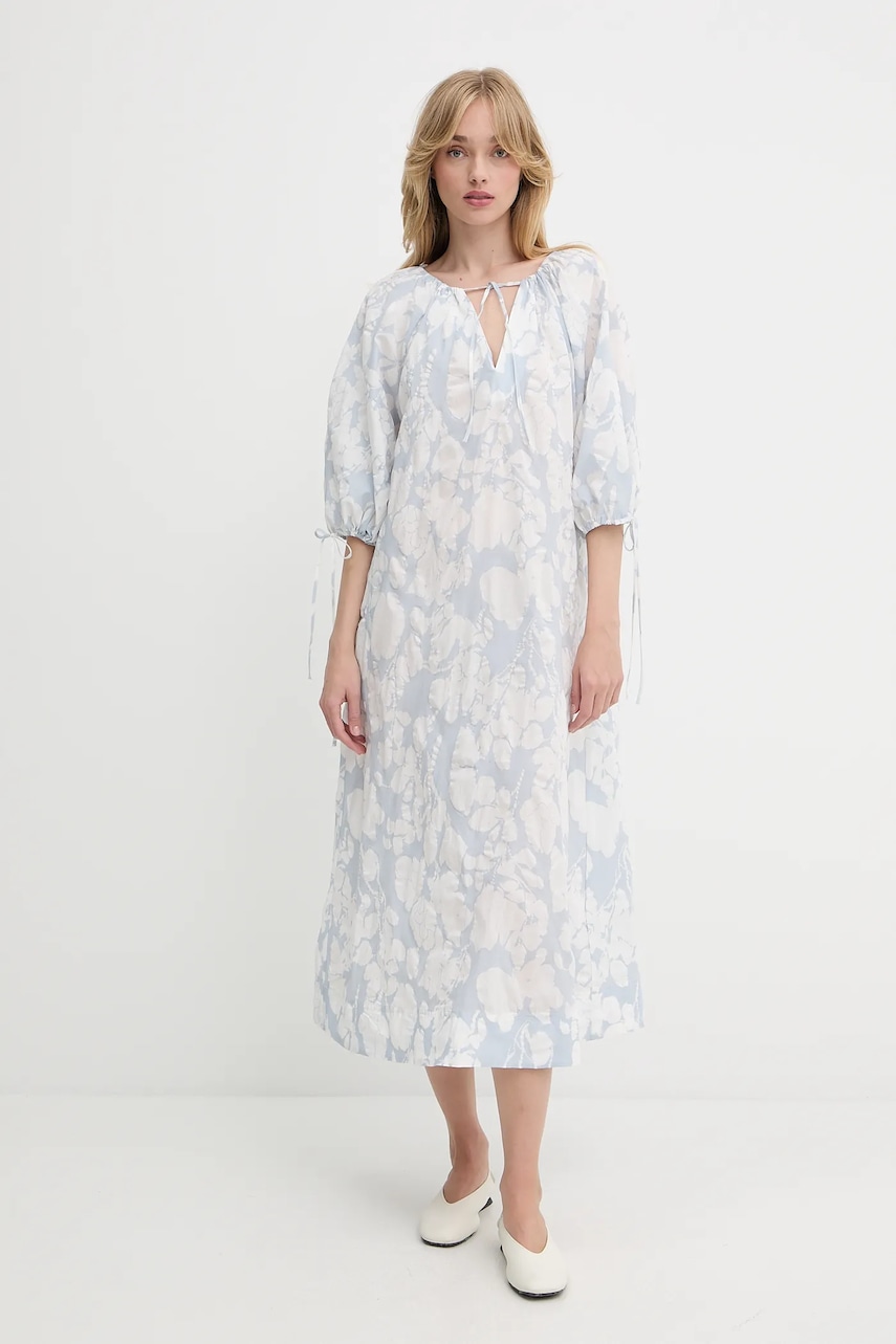 Samsoe Samsoe rochie din bumbac SAMATERA midi