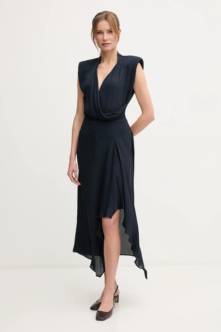 Sandro Ferrone rochie culoarea bleumarin